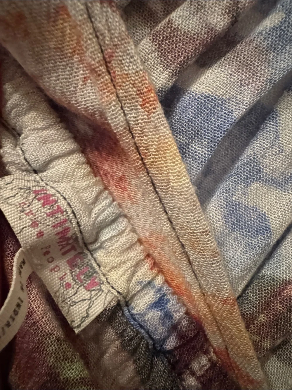 Free People Floral Ombre Maxi Dress in White, Pink, Blue, and Brown